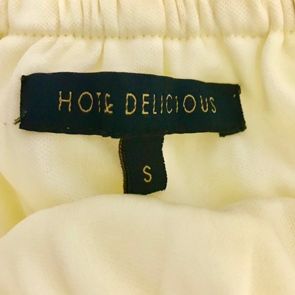 Hot Delicious Strapless Dress Yellow Chiffon Lace - Picture 3 of 7